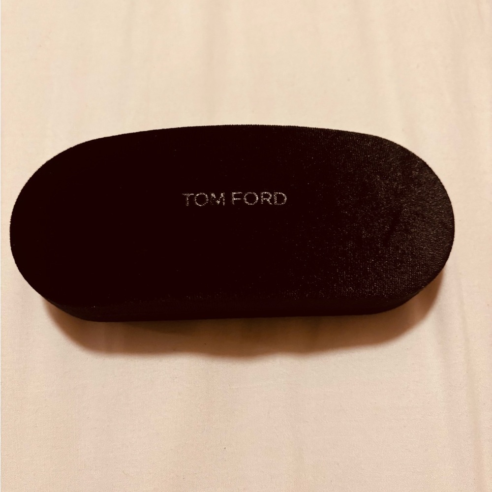 Tom Ford Black Oval Eyeglass Case